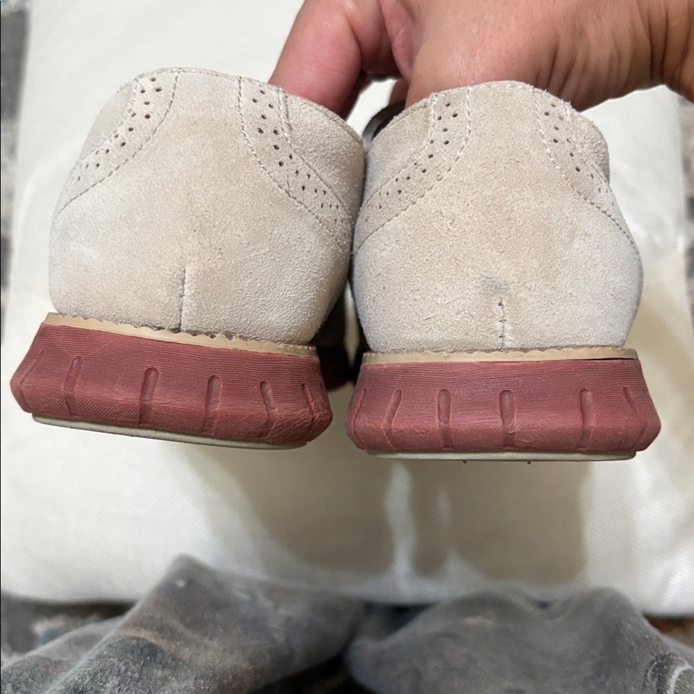 Cole Haan boys Tan Suede Lace-Up Dress Shoes (US Boys 5) - Picture 6 of 7
